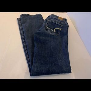 American Eagle size 4 long, slim boot jean.